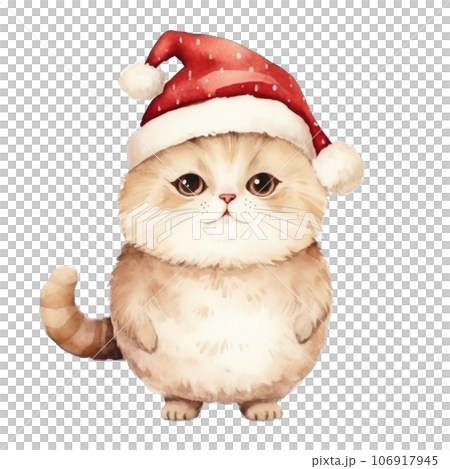 Cute watercolor Santa Claus isolated 106917945