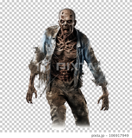 Scary Zombie isolated 106917949