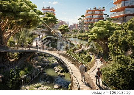 Sustanable urban design project, green architecture 106918310
