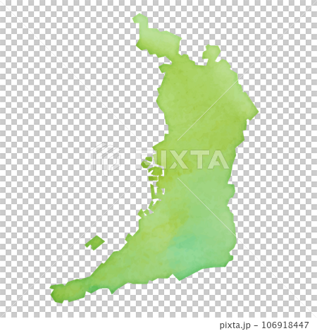 水彩風の大阪府地図のイラスト 106918447