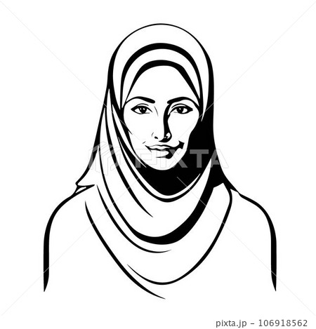 Breathtaking lovely vector art muslim woman logo 106918562