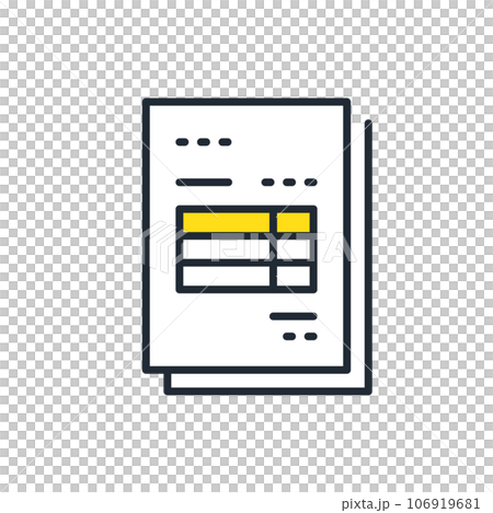 請求書のシンプルなベクターアイコンイラスト素材 請求書のシンプルなベクターアイコンイラスト素材 106919681