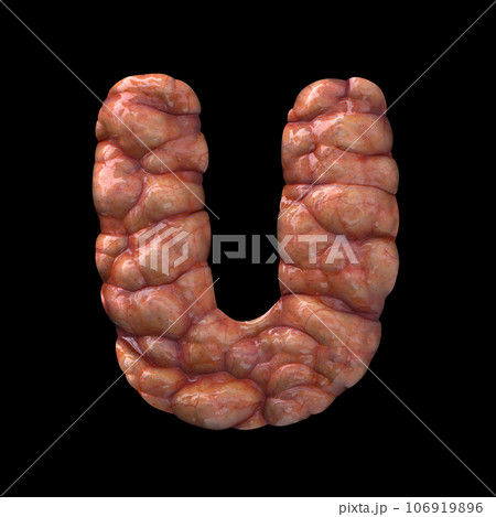 Halloween letter U - Capital 3d bloody font - suitable for Halloween, horror or death related subjects Halloween letter U - Capital 3d bloody font - suitable for Halloween, horror or death related subjects 106919896