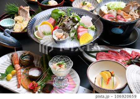 季節を感じる色彩や盛り付けがが華やかな懐石料理のコース 季節を感じる色彩や盛り付けがが華やかな懐石料理のコース 106920659