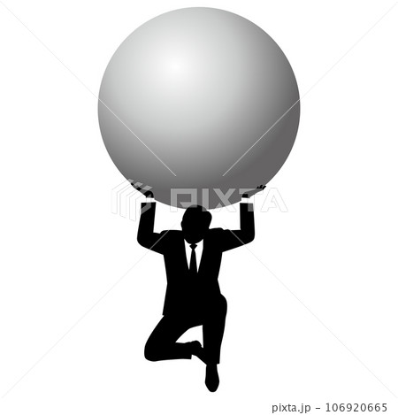 重圧に耐える男性ビジネスマン 重圧に耐える男性ビジネスマン 106920665