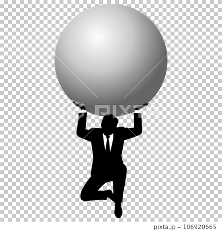 重圧に耐える男性ビジネスマン 重圧に耐える男性ビジネスマン 106920665