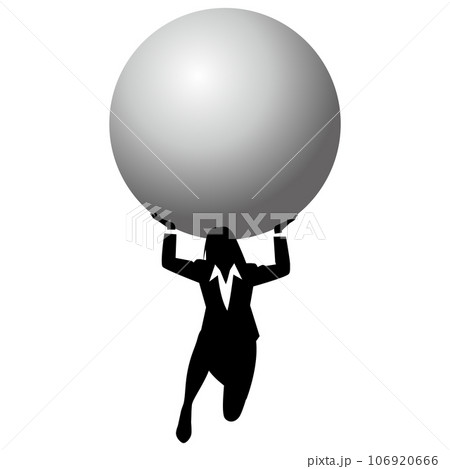 重圧に耐える女性ビジネスマン 106920666