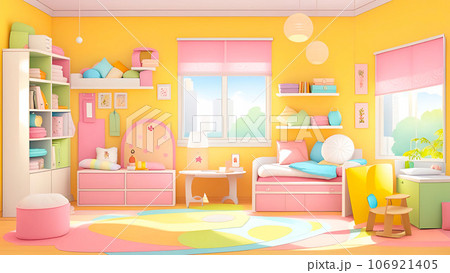 可愛い部屋のイラスト素材 可愛い部屋のイラスト素材 106921405