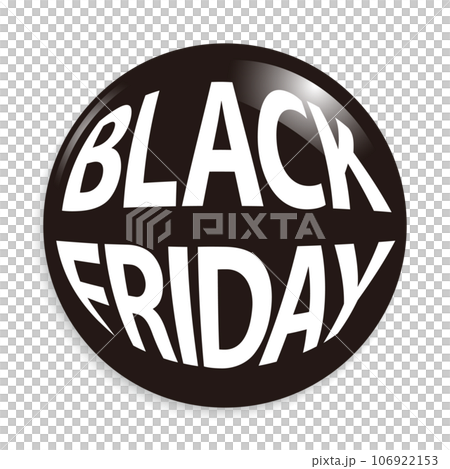 ブラックフライデの缶バッジイラスト 106922153
