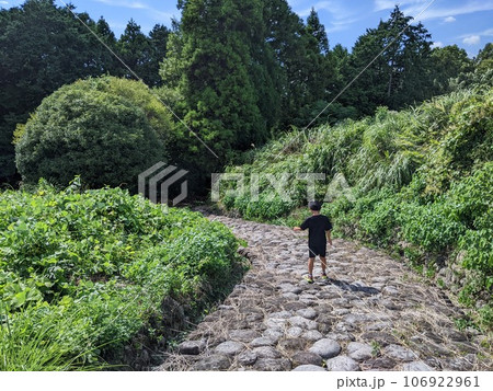 石畳の坂を下る少年 石畳の坂を下る少年 106922961