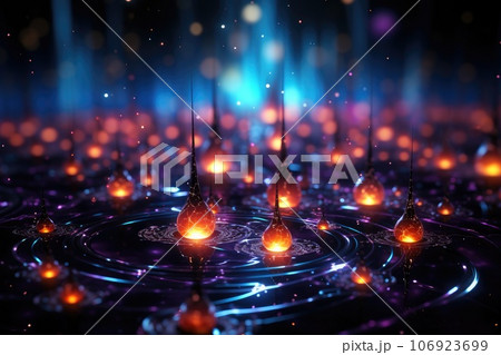 Orbit of Universe colourful abstract background. Generative AI Orbit of Universe colourful abstract background. Generative AI 106923699