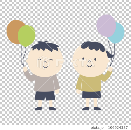 風船を持った子供のイラスト 風船を持った子供のイラスト 106924387