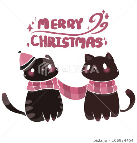 Pink in black cat christmas Pink in black cat christmas 106924454