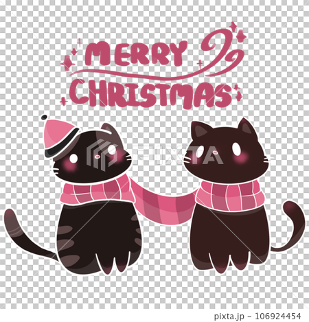 Pink in black cat christmas Pink in black cat christmas 106924454