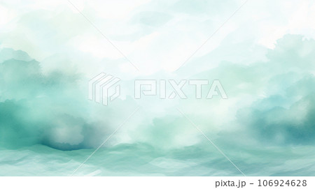 水彩画風背景用素材:優しく淡い緑と白 水彩画風背景用素材:優しく淡い緑と白 106924628