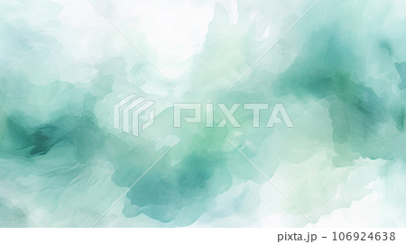 水彩画風背景用素材:優しく淡い緑と白 水彩画風背景用素材:優しく淡い緑と白 106924638