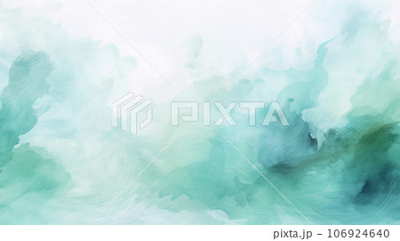 水彩画風背景用素材:優しく淡い緑と白 水彩画風背景用素材:優しく淡い緑と白 106924640