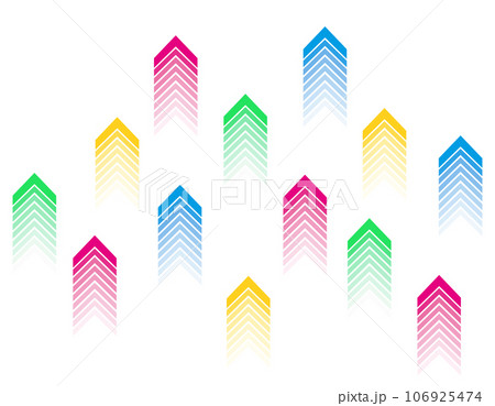 上向きの矢印のアイコン ビジネスイラスト 106925474
