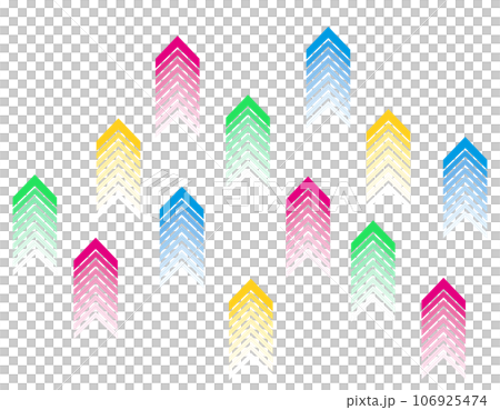 上向きの矢印のアイコン ビジネスイラスト 106925474