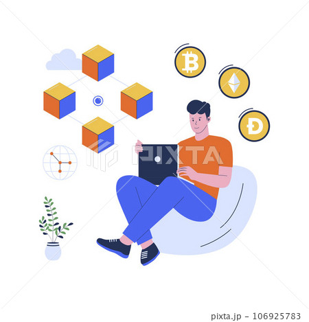 Blockchain vector concept. Flat design illustration Blockchain vector concept. Flat design illustration 106925783