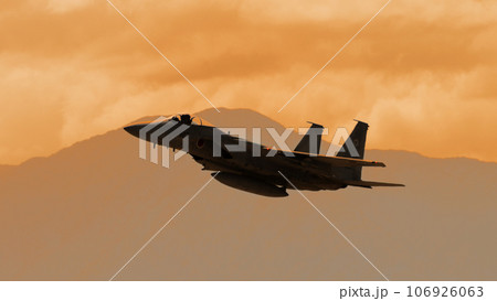 夕暮れの航空自衛隊F-15Jイーグル 夕暮れの航空自衛隊F-15Jイーグル 106926063