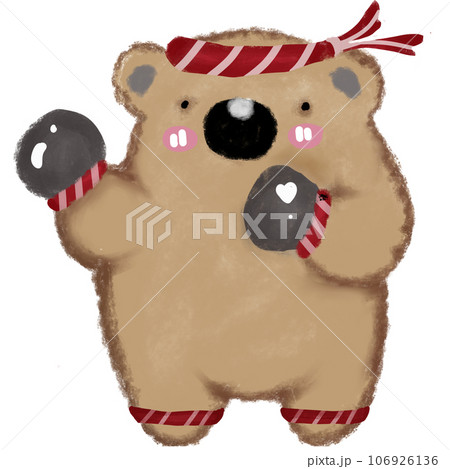 Boxing bear so cute 106926136