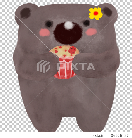 Cute bear with cupcake 106926137