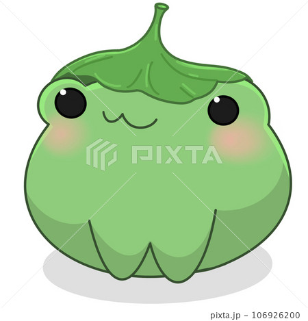 Cute cartoon green frog smile 106926200