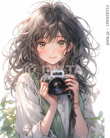 一眼レフカメラを持った女の子 106926552