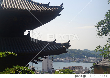 天寧寺海雲塔と尾道の街並-4 106926734