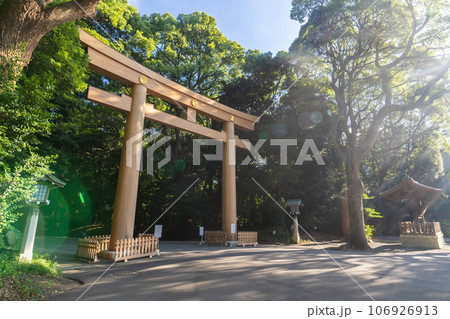 明治神宮 第一鳥居（南参道鳥居）  106926913