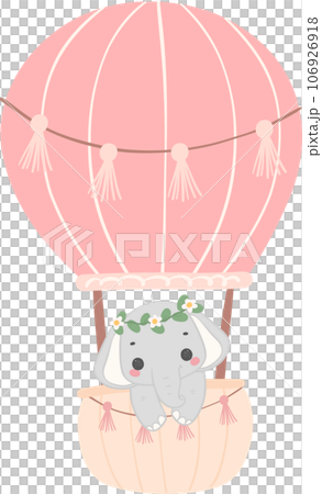 Baby shower elephant, cute innocence baby animal cartoon hand drawing 106926918