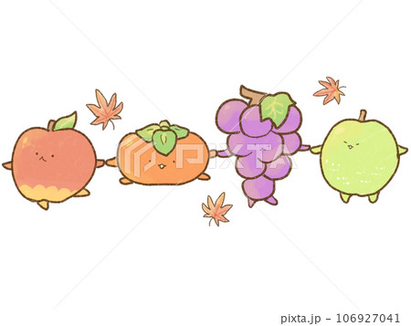 かわいい秋の味覚のイラスト 106927041