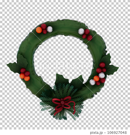 Christmas decoration 3d illustration Christmas decoration 3d illustration 106927048