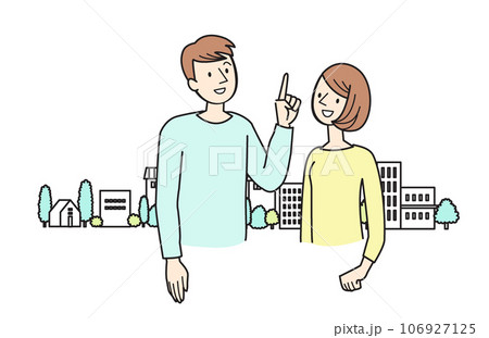 人物シンプルイラスト 夢のマイホーム 人物シンプルイラスト 夢のマイホーム 106927125