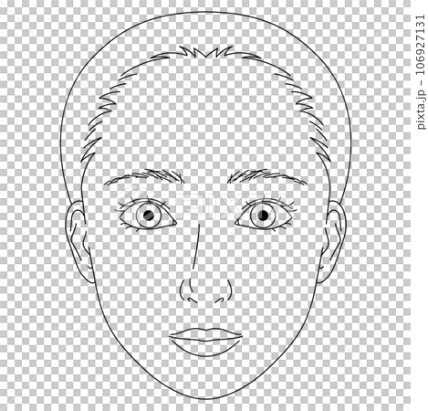 Face: White eyes, black and white 106927131