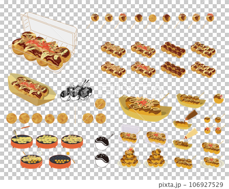 たこ焼きイラスト詰め合わせセット 106927529