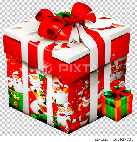 set of colorful gift boxes with red ribbons 106927736