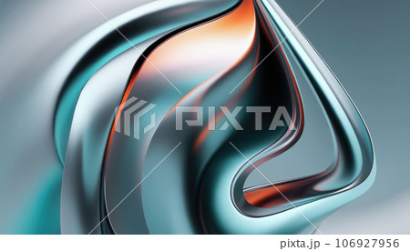 Abstract Design Background with Chrome Metal Wave Abstract Design Background with Chrome Metal Wave 106927956