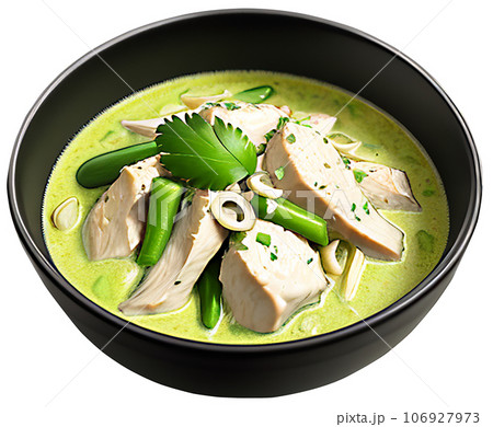 chicken green curry in a dish clipart chicken green curry in a dish clipart 106927973