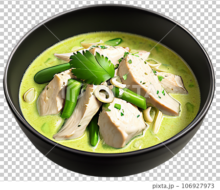 chicken green curry in a dish clipart chicken green curry in a dish clipart 106927973
