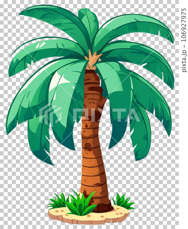 illustration of a tropical palm trees illustration of a tropical palm trees 106927975