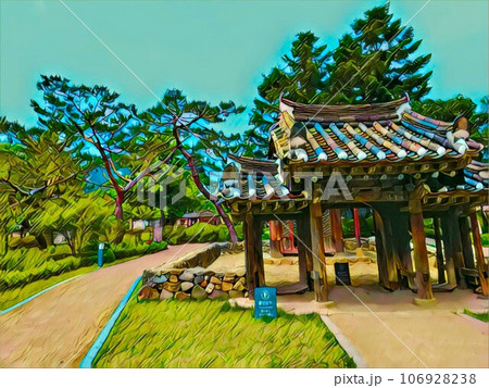 色鮮やかな風景画 106928238