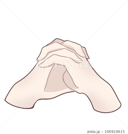 お願いする手　カラー 106928615