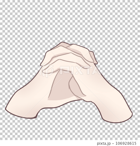 お願いする手　カラー 106928615