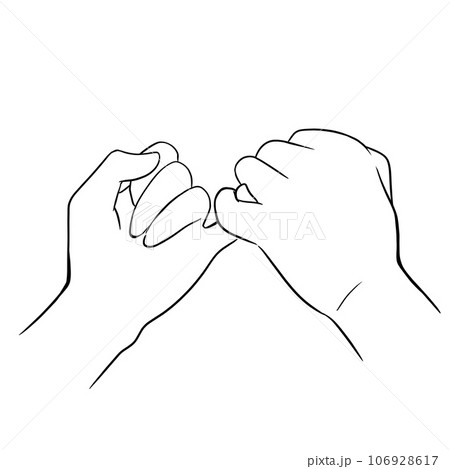 指切りの手　白黒 106928617