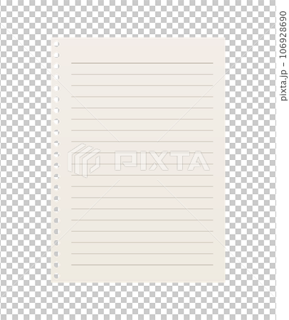 穴あきノート用紙のイラスト 106928690