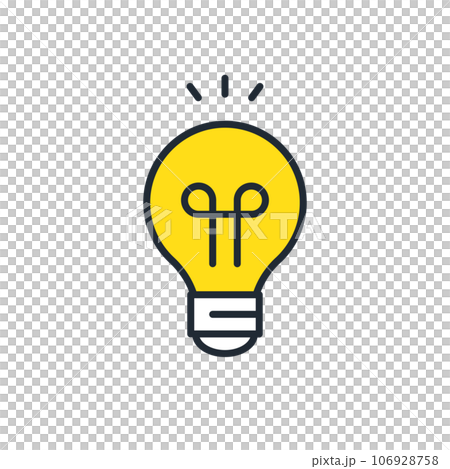 電球のシンプルなベクターアイコンイラスト素材 電球のシンプルなベクターアイコンイラスト素材 106928758