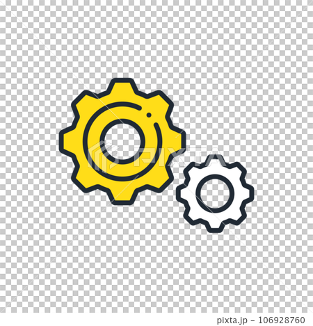 歯車のシンプルなベクターアイコンイラスト素材 106928760