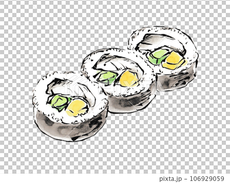 含有肥鯖魚的壽司卷 含有肥鯖魚的壽司卷 106929059